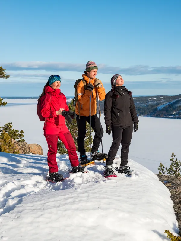 snöskovandring utsikt fäberget