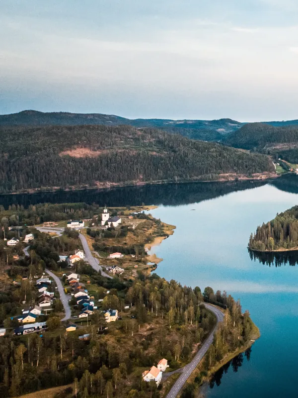 utsikt över vågsfjärden i nordingrå